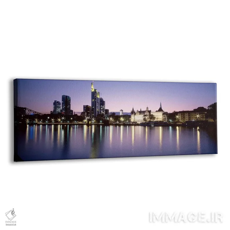 تابلو Frankfurt, Germany,درخشش شبانه، فرانکفورت، آلمان اثر پانورامیک ایمجز (استودیو عکاسی عریض) - نمای پرسپکتیو محصول