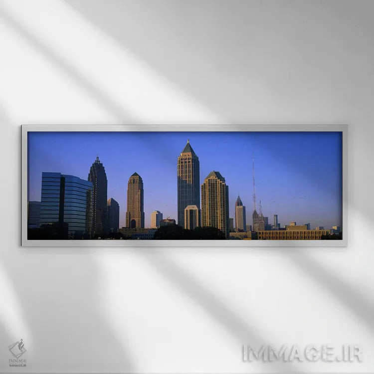 تابلو Atlanta, Georgia, USA,ساختمانها در شهر، آتلانتا، جورجیا، آمریکا اثر پانورامیک ایمجز (استودیو عکاسی عریض) - نمای قابدار سفید