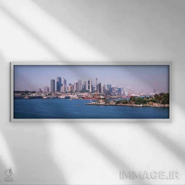 تابلو افق سیدنی، استرالیا اثر پانورامیک ایمجز (استودیو عکاسی عریض) - نمای قابدار سفید
