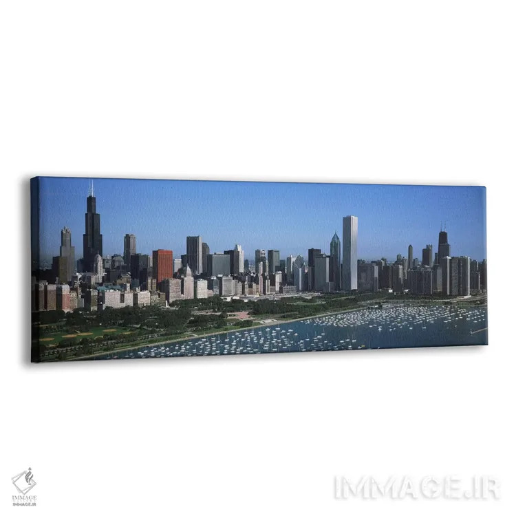 تابلو Chicago, Illinois, USA,منظره افق مرکز شهر (شماره ۴)، شیکاگو، ایلینوی، آمریکا اثر پانورامیک ایمجز (استودیو عکاسی عریض) - نمای پرسپکتیو محصول