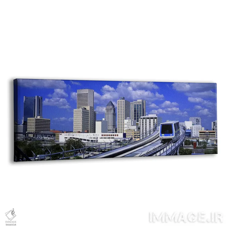 تابلو USA,قطار شاتل مترو موور، میامی، فلوریدا، آمریکا اثر پانورامیک ایمجز (استودیو عکاسی عریض) - نمای پرسپکتیو محصول