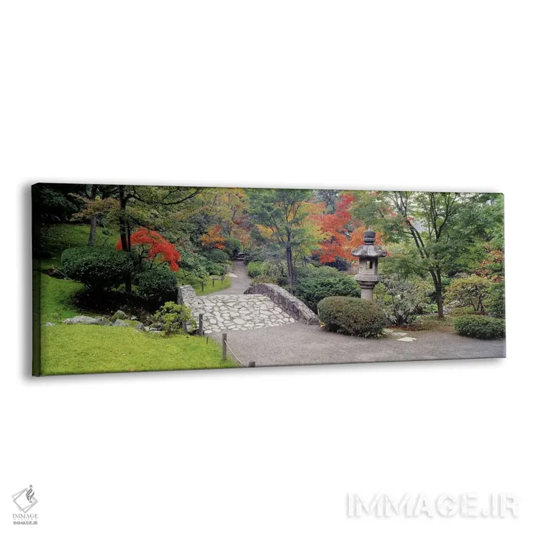 تابلو Seattle, Washington State, USA,پل سنگی باغ ژاپنی، سیاتل، واشنگتن آمریکا اثر پانورامیک ایمجز (استودیو عکاسی عریض) - نمای پرسپکتیو محصول