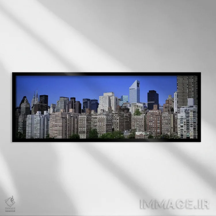 تابلو New York City, New York State, USA,کوئینز، نیویورک، ایالت نیویورک، آمریکا اثر پانورامیک ایمجز (استودیو عکاسی عریض) - نمای قابدار مشکی