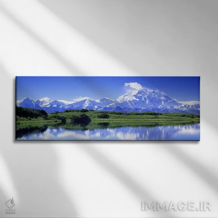 تابلو Denali (Mount McKinley), Denali National Park & Preserve, Alaska, USA,دریاچه واندر، دنالی (کوه مککینلی)، پارک ملی دنالی، آلاسکا، آمریکا اثر پانورامیک ایمجز (استودیو عکاسی عریض) - نمای روبهرو روی دیوار