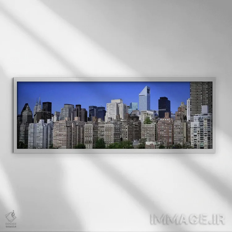 تابلو New York City, New York State, USA,کوئینز، نیویورک، ایالت نیویورک، آمریکا اثر پانورامیک ایمجز (استودیو عکاسی عریض) - نمای قابدار سفید