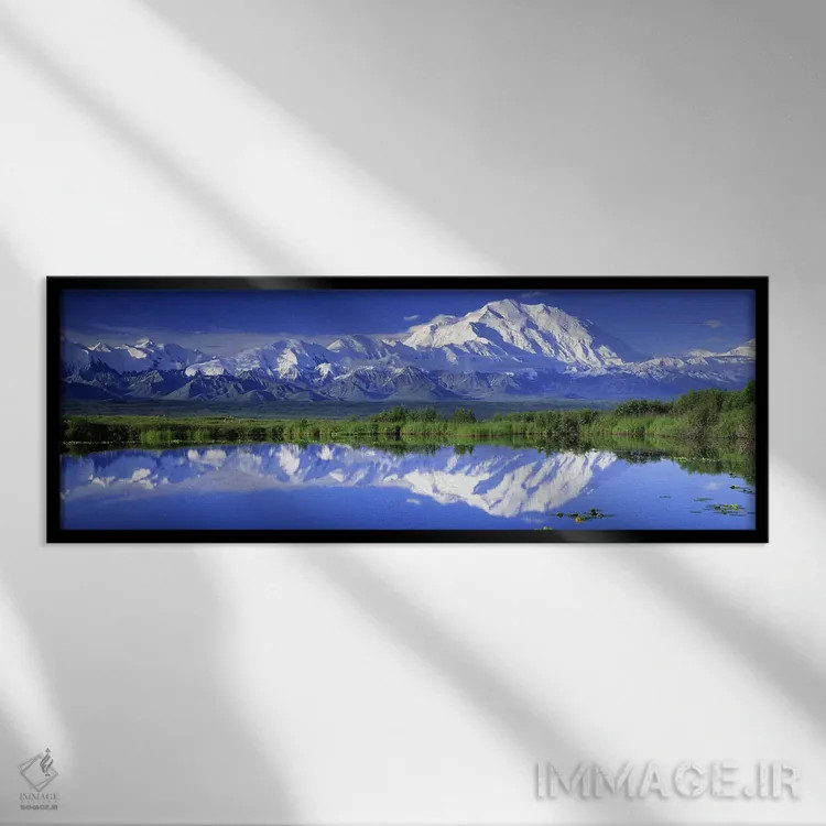 تابلو Denali National Park & Preserve, Alaska, USA,دنالی (کوه مککینلی)، پارک ملی دنالی، آلاسکا، آمریکا اثر پانورامیک ایمجز (استودیو عکاسی عریض) - نمای قابدار مشکی