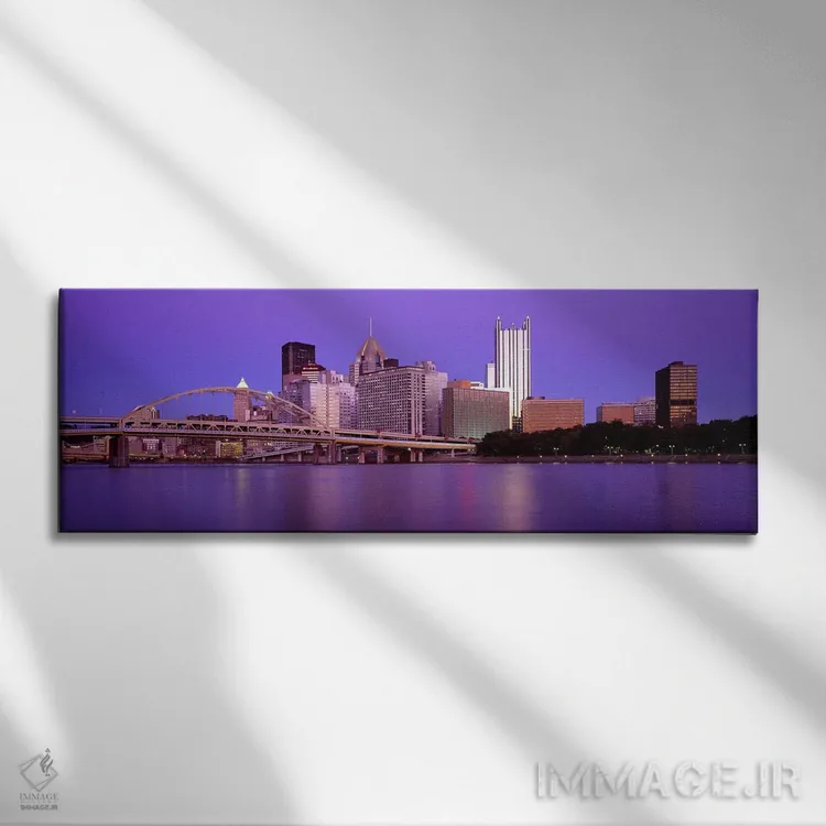 تابلو رودخانه الگینی، پیتسبورگ، پنسیلوانیا، آمریکا اثر پانورامیک ایمجز (استودیو عکاسی عریض) - نمای روبهرو روی دیوار