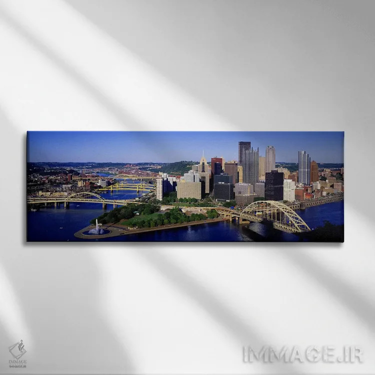 تابلو Pennsylvania, USA,پیتسبورگ، پنسیلوانیا، آمریکا اثر پانورامیک ایمجز (استودیو عکاسی عریض) - نمای روبهرو روی دیوار