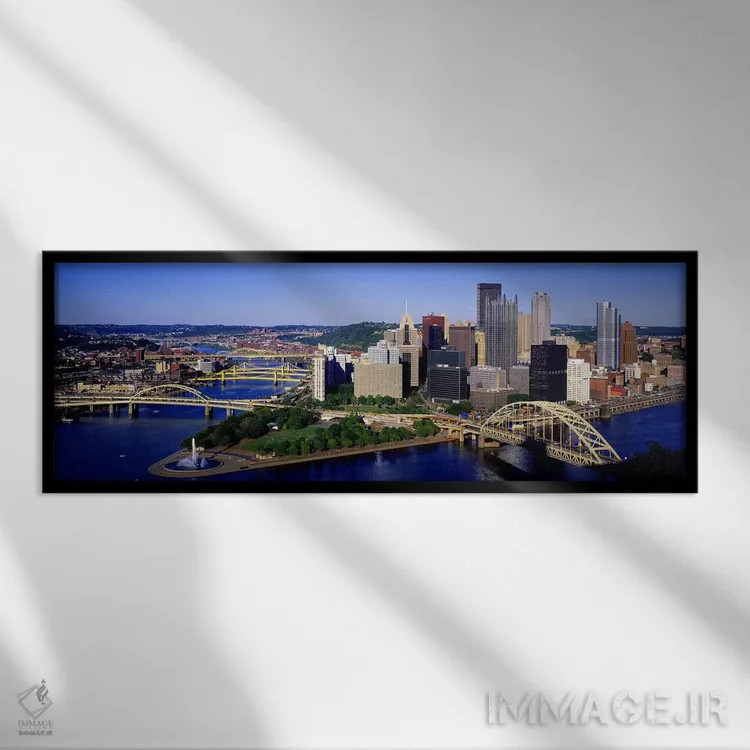 تابلو Pennsylvania, USA,پیتسبورگ، پنسیلوانیا، آمریکا اثر پانورامیک ایمجز (استودیو عکاسی عریض) - نمای قابدار مشکی