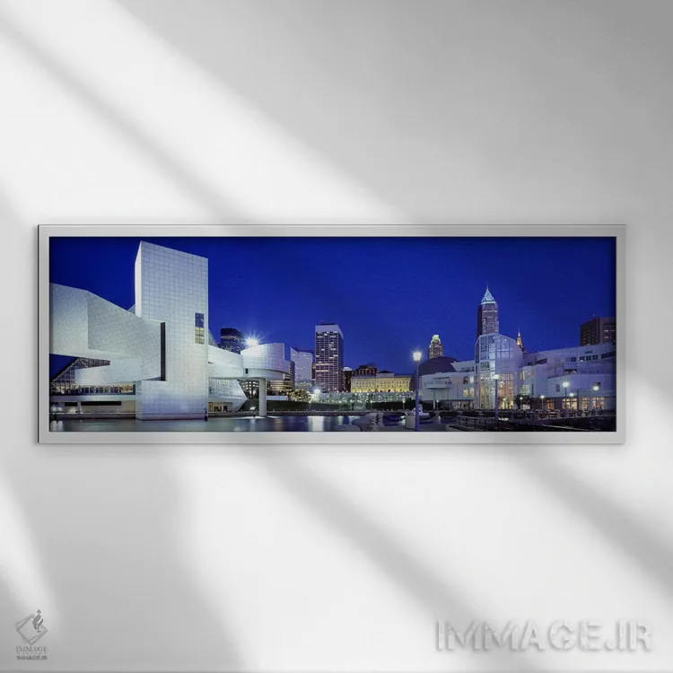 تابلو Ohio, USA,کلیولند، اوهایو، آمریکا اثر پانورامیک ایمجز (استودیو عکاسی عریض) - نمای قابدار سفید
