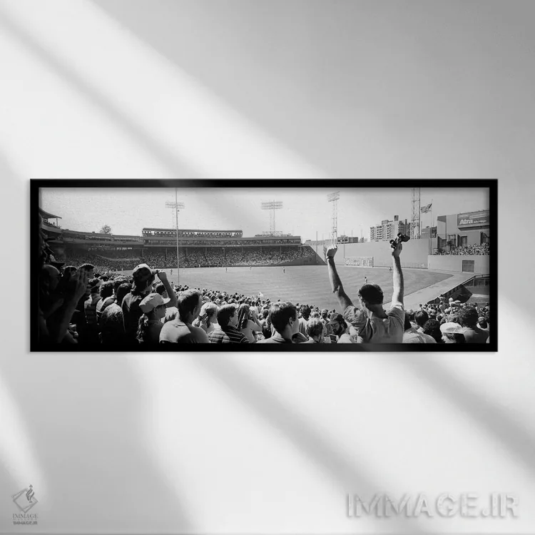 تابلو Massachusetts, Boston, Fenway Park,بوستون، ماساچوست، آمریکا، ورزشگاه فنوی پارک اثر پانورامیک ایمجز (استودیو عکاسی عریض) - نمای قابدار مشکی