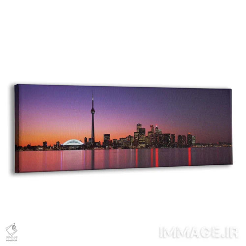 تابلو Toronto, Ontario, Canada,افق شبانه مرکز شهر تورنتو، انتاریو، کانادا اثر پانورامیک ایمجز (استودیو عکاسی عریض) - نمای پرسپکتیو محصول