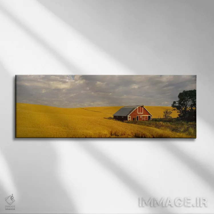 تابلو Palouse, Washington State, USA,انبار کشاورزی در مزرعه گندم، پلووز، واشنگتن، آمریکا اثر پانورامیک ایمجز (استودیو عکاسی عریض) - نمای روبهرو روی دیوار