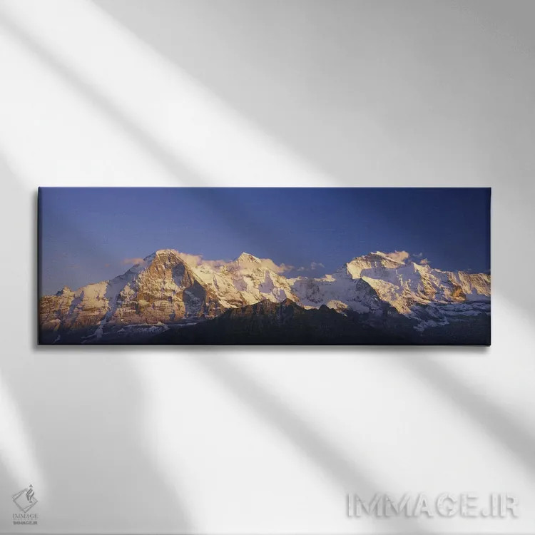 تابلو Bernese Oberland, Switzerland,چشمانداز کوهستانی پوشیده از برف، اوبرلند برنی، سوئیس اثر پانورامیک ایمجز (استودیو عکاسی عریض) - نمای روبهرو روی دیوار