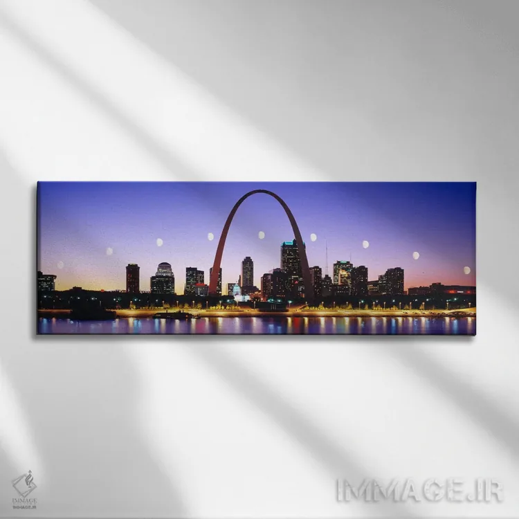 تابلو افق شهر سنت لوئیس، میسوری، آمریکا اثر پانورامیک ایمجز (استودیو عکاسی عریض) - نمای روبهرو روی دیوار