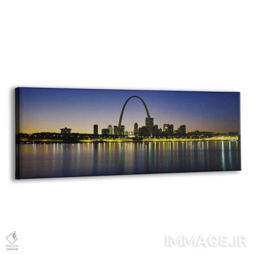 تابلو St. Louis, Missouri, USA,بازتاب افق شبانه شهر سنت لوئیس، میسوری، آمریکا اثر پانورامیک ایمجز (استودیو عکاسی عریض) - نمای پرسپکتیو محصول