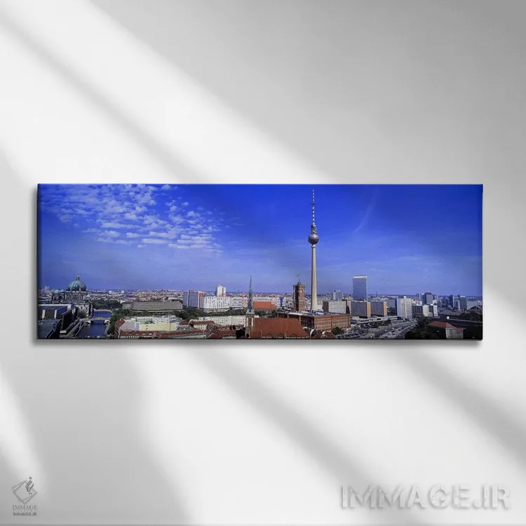 تابلو Berlin, Germany,نمای هوایی از منطقه میته، برلین، آلمان اثر پانورامیک ایمجز (استودیو عکاسی عریض) - نمای روبهرو روی دیوار