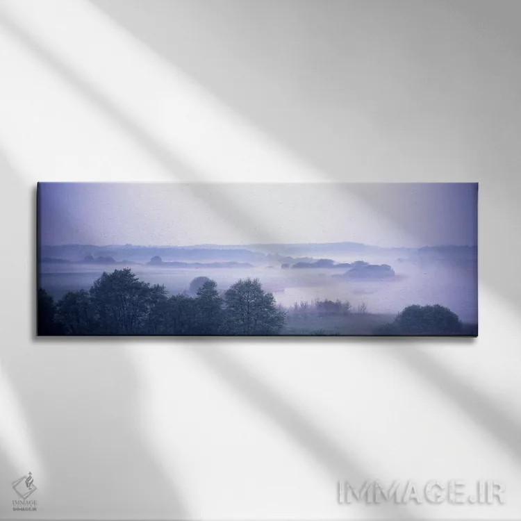 تابلو چشمانداز مهآلود، شمال آلمان اثر پانورامیک ایمجز (استودیو عکاسی عریض) - نمای روبهرو روی دیوار