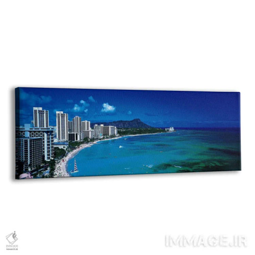 تابلو ساحل وایکیکی، هونولولو، اوآهو، هاوایی، آمریکا اثر پانورامیک ایمجز (استودیو عکاسی عریض) - نمای پرسپکتیو محصول
