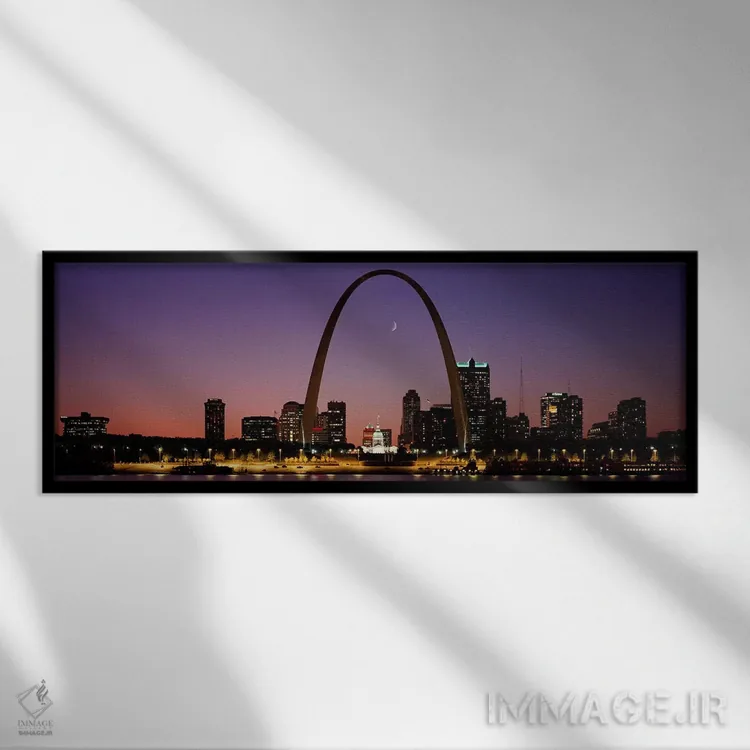 تابلو سنت لوئیس، میسوری، آمریکا اثر پانورامیک ایمجز (استودیو عکاسی عریض) - نمای قابدار مشکی