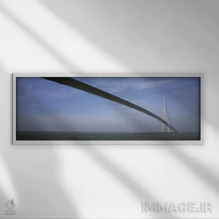تابلو پل نرماندی، نرماندی، فرانسه اثر پانورامیک ایمجز (استودیو عکاسی عریض) - نمای قابدار سفید