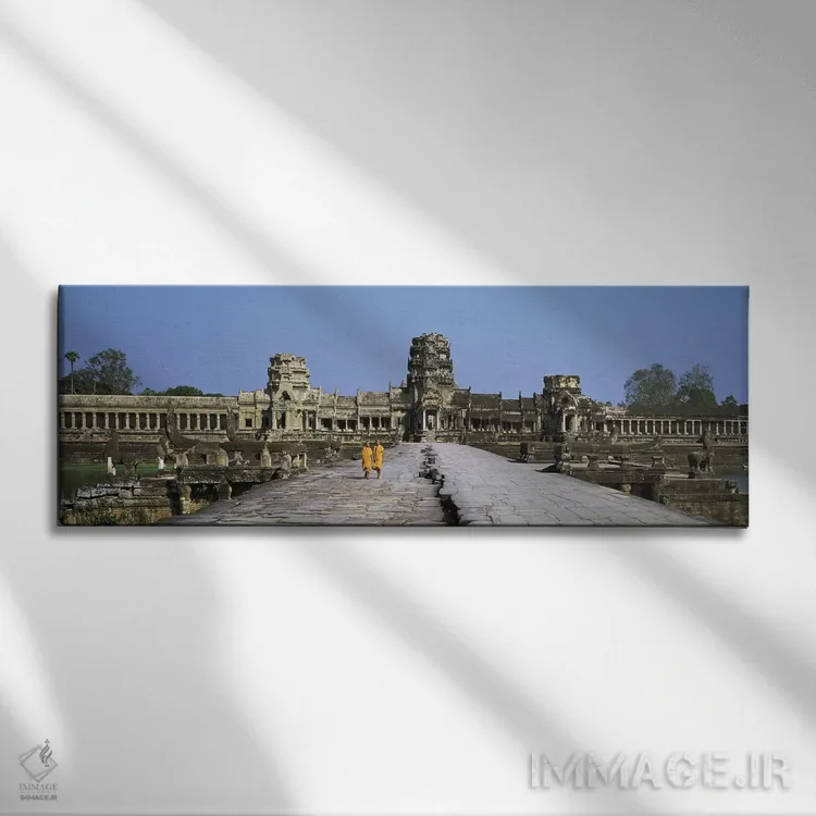 تابلو انگکور وات، کامبوج اثر پانورامیک ایمجز (استودیو عکاسی عریض) - نمای روبهرو روی دیوار