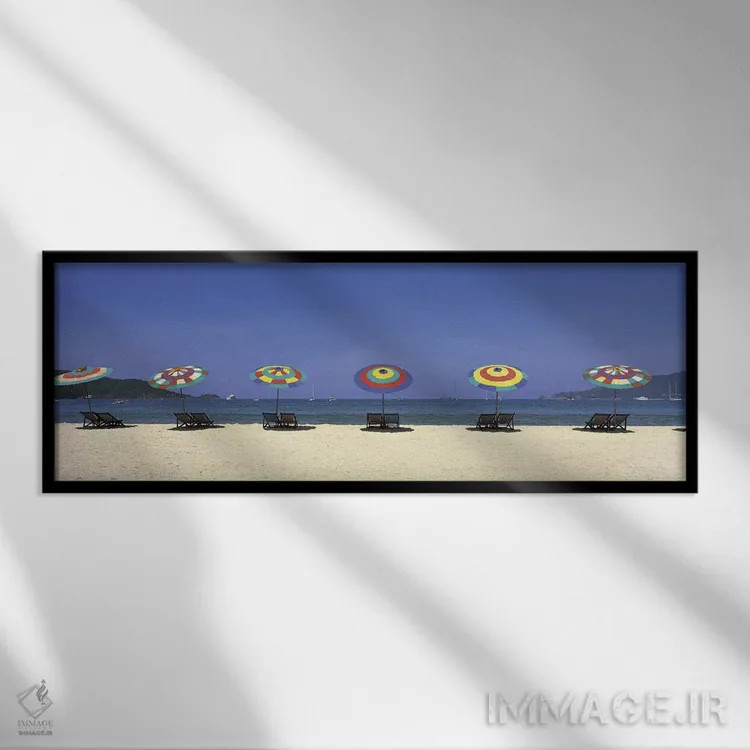 تابلو ساحل پوکت، تایلند اثر پانورامیک ایمجز (استودیو عکاسی عریض) - نمای قابدار مشکی