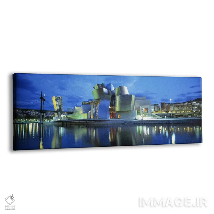 تابلو Bilbao, Biscay Province, Basque Country, Spain,موزه گوگنهایم، بیلبائو، استان بیسکای، منطقه باسک، اسپانیا اثر پانورامیک ایمجز (استودیو عکاسی عریض) - نمای پرسپکتیو محصول
