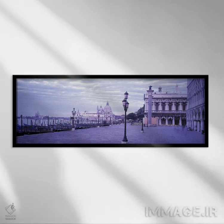 تابلو ونیز، ایتالیا اثر پانورامیک ایمجز (استودیو عکاسی عریض) - نمای قابدار مشکی