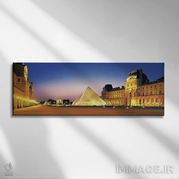 تابلو لوور، پاریس، فرانسه اثر پانورامیک ایمجز (استودیو عکاسی عریض) - نمای روبهرو روی دیوار
