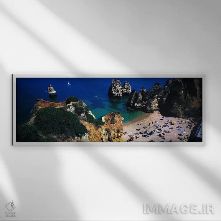 تابلو آلگارو، پرتغال اثر پانورامیک ایمجز (استودیو عکاسی عریض) - نمای قابدار سفید