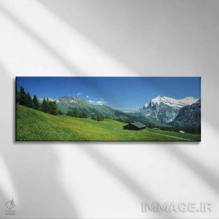 تابلو گرینلدوالد، سوئیس اثر پانورامیک ایمجز (استودیو عکاسی عریض) - نمای روبهرو روی دیوار