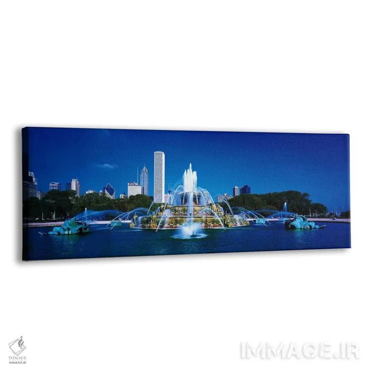 تابلو فواره باکینگهام شیکاگو ایلینوی آمریکا اثر پانورامیک ایمجز (استودیو عکاسی عریض) - نمای پرسپکتیو محصول
