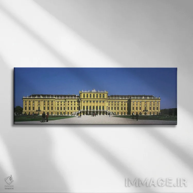 تابلو کاخ شونبرون، وین، اتریش اثر پانورامیک ایمجز (استودیو عکاسی عریض) - نمای روبهرو روی دیوار