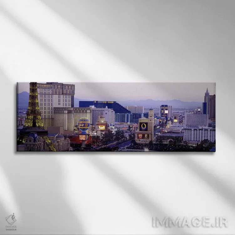 تابلو لاسوگاس، نوادا، آمریکا اثر پانورامیک ایمجز (استودیو عکاسی عریض) - نمای روبهرو روی دیوار