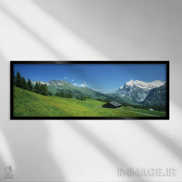 تابلو گرینلدوالد، سوئیس اثر پانورامیک ایمجز (استودیو عکاسی عریض) - نمای قابدار مشکی