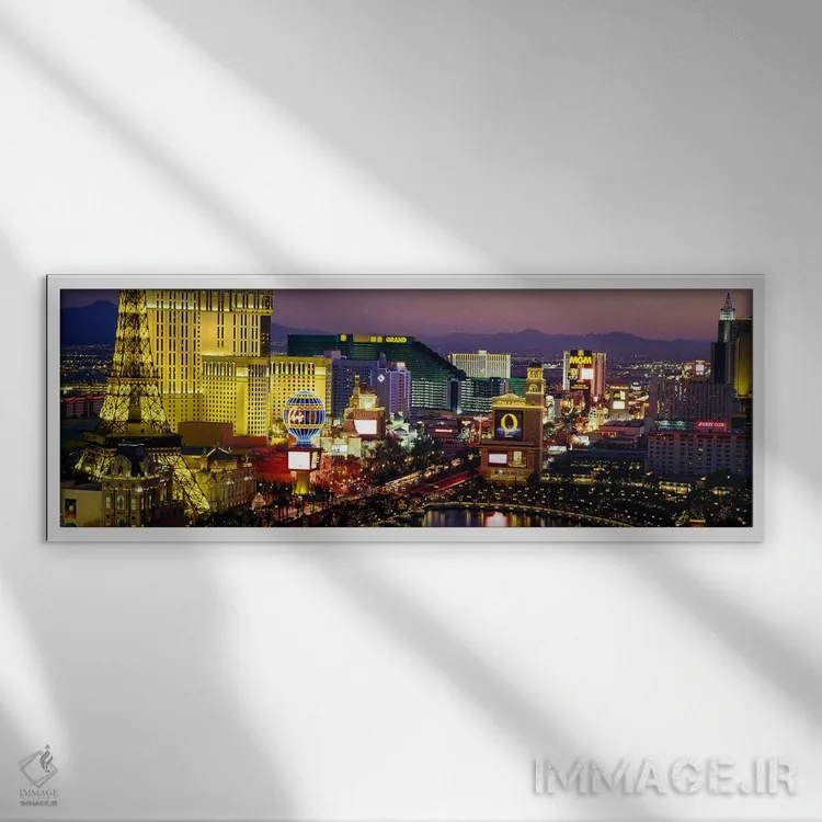 تابلو Nevada, USA,لاسوگاس، نوادا، آمریکا اثر پانورامیک ایمجز (استودیو عکاسی عریض) - نمای قابدار سفید
