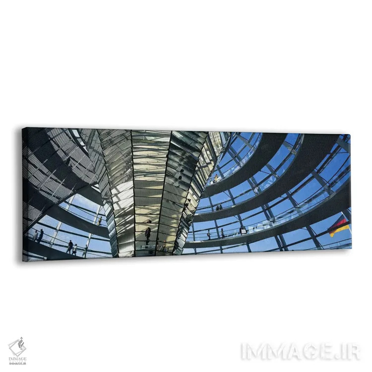 تابلو گنبد شیشهای رایشتاگ برلین آلمان اثر پانورامیک ایمجز (استودیو عکاسی عریض) - نمای پرسپکتیو محصول