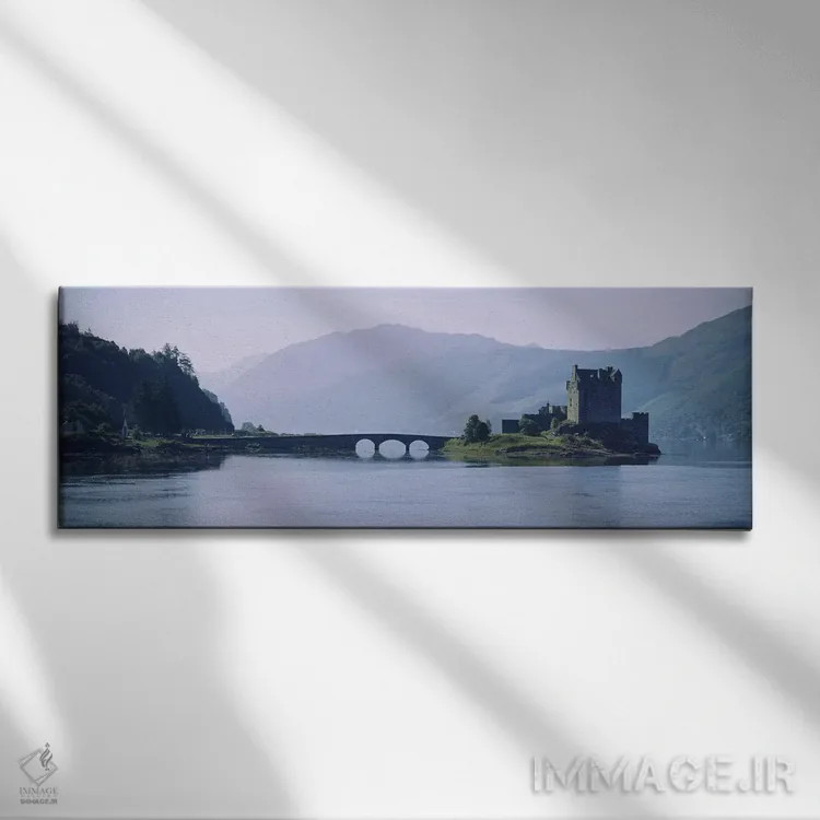 تابلو Loch Duich, Highlands Region, Scotland,قلعه کنار دریاچه ایلن دونان، لاخ دویخ، منطقه هایلندز، اسکاتلند اثر پانورامیک ایمجز (استودیو عکاسی عریض) - نمای روبهرو روی دیوار