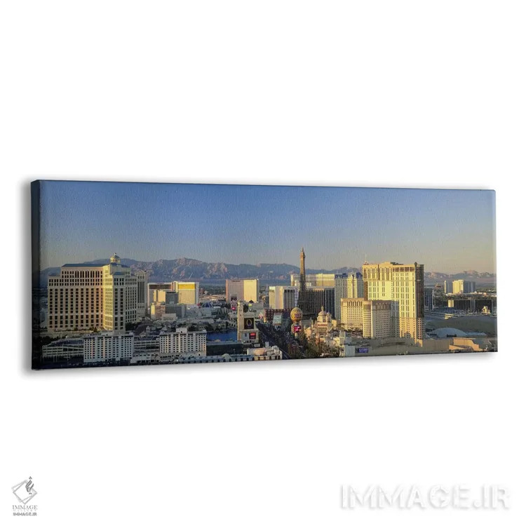 تابلو Las Vegas, Nevada, USA #2,نمای بالا از ساختمانها در شهر لاسوگاس، نوادا، آمریکا (۲) اثر پانورامیک ایمجز (استودیو عکاسی عریض) - نمای پرسپکتیو محصول