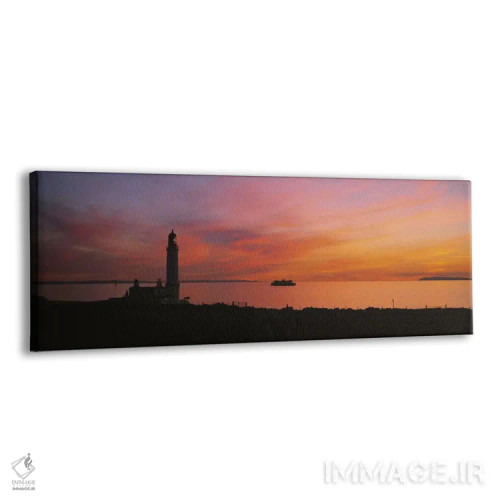 تابلو Scotland,سیلوئت فانوس دریایی در غروب، اسکاتلند اثر پانورامیک ایمجز (استودیو عکاسی عریض) - نمای پرسپکتیو محصول