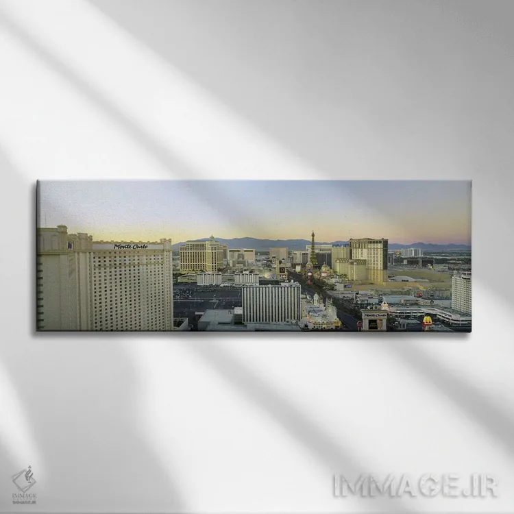 تابلو Las Vegas, Nevada, USA #2,خیابان استریپ لاسوگاس، نوادا، آمریکا (۲) اثر پانورامیک ایمجز (استودیو عکاسی عریض) - نمای روبهرو روی دیوار