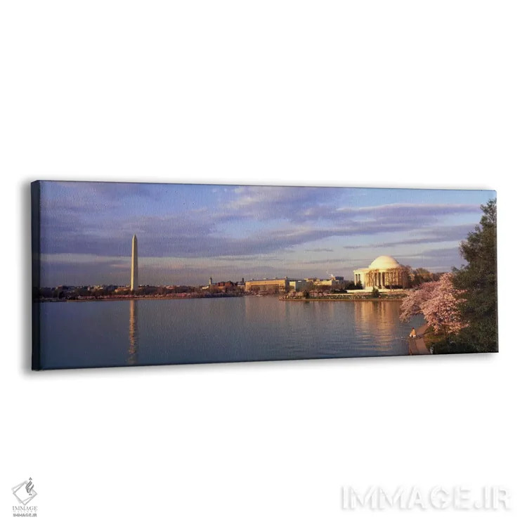 تابلو Washington DC, Tidal Basin, spring,آمریکا، واشنگتن دیسی، دریاچه تایدال، بهار اثر پانورامیک ایمجز (استودیو عکاسی عریض) - نمای پرسپکتیو محصول