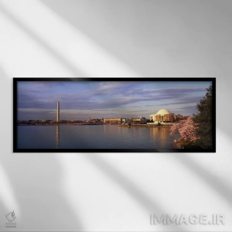 تابلو Washington DC, Tidal Basin, spring,آمریکا، واشنگتن دیسی، دریاچه تایدال، بهار اثر پانورامیک ایمجز (استودیو عکاسی عریض) - نمای قابدار مشکی