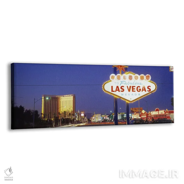 تابلو Las Vegas Nevada, USA,تابلوی معروف لاسوگاس، نوادا، آمریکا اثر پانورامیک ایمجز (استودیو عکاسی عریض) - نمای پرسپکتیو محصول