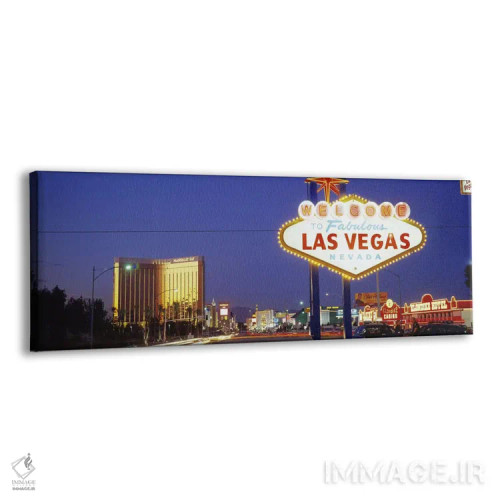 تابلو Las Vegas Nevada, USA,تابلوی معروف لاسوگاس، نوادا، آمریکا اثر پانورامیک ایمجز (استودیو عکاسی عریض) - نمای پرسپکتیو محصول