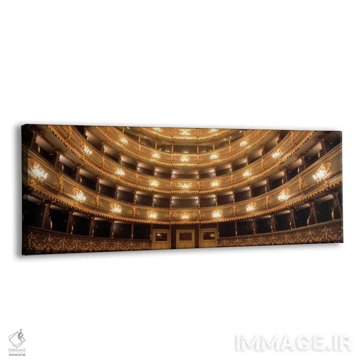 تابلو Estates Theatre (Stavovske Divadlo), Prague, Czech Republic,نمای داخلی تئاتر استیتس (استاووسکه دیوادلو)، پراگ، جمهوری چک اثر پانورامیک ایمجز (استودیو عکاسی عریض) - نمای پرسپکتیو محصول