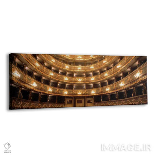 تابلو Estates Theatre (Stavovske Divadlo), Prague, Czech Republic,نمای داخلی تئاتر استیتس (استاووسکه دیوادلو)، پراگ، جمهوری چک اثر پانورامیک ایمجز (استودیو عکاسی عریض) - نمای پرسپکتیو محصول