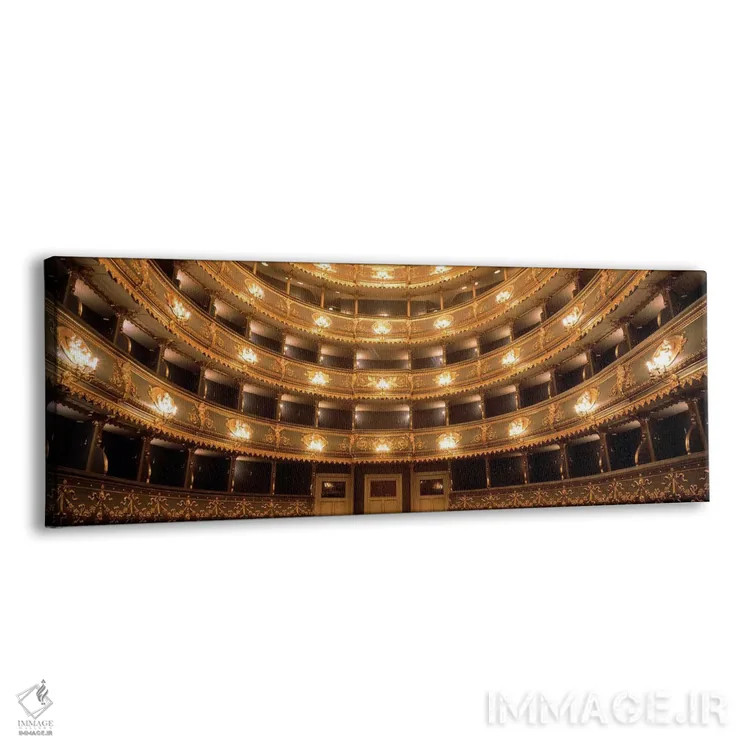 تابلو Estates Theatre (Stavovske Divadlo), Prague, Czech Republic,نمای داخلی تئاتر استیتس (استاووسکه دیوادلو)، پراگ، جمهوری چک اثر پانورامیک ایمجز (استودیو عکاسی عریض) - نمای پرسپکتیو محصول