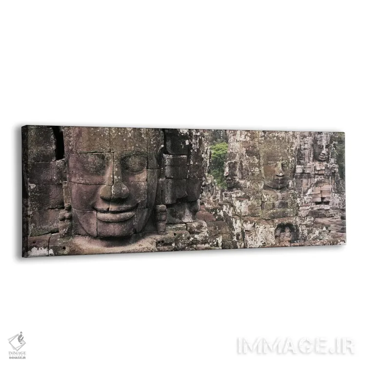 تابلو صورتهای سنگی بایون، انگکور، سیم ریپ، کامبوج اثر پانورامیک ایمجز (استودیو عکاسی عریض) - نمای پرسپکتیو محصول